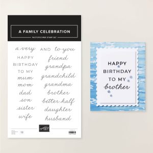 A FAMILY CELEBRATION PHOTOPOLYMER STAMP SET (ENGLISH)
