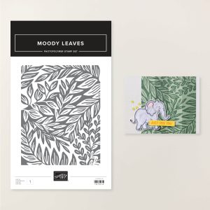 MOODY LEAVES PHOTOPOLYMER STAMP SET