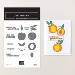 JUST PEACHY PHOTOPOLYMER STAMP SET (ENGLISH)